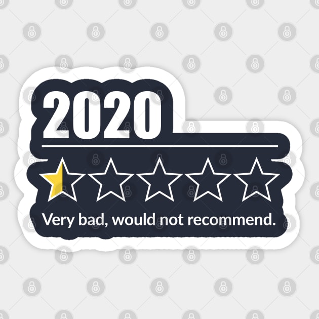 2020 Review: Very Bad, Would Not Recommend Sticker by TipsyCurator